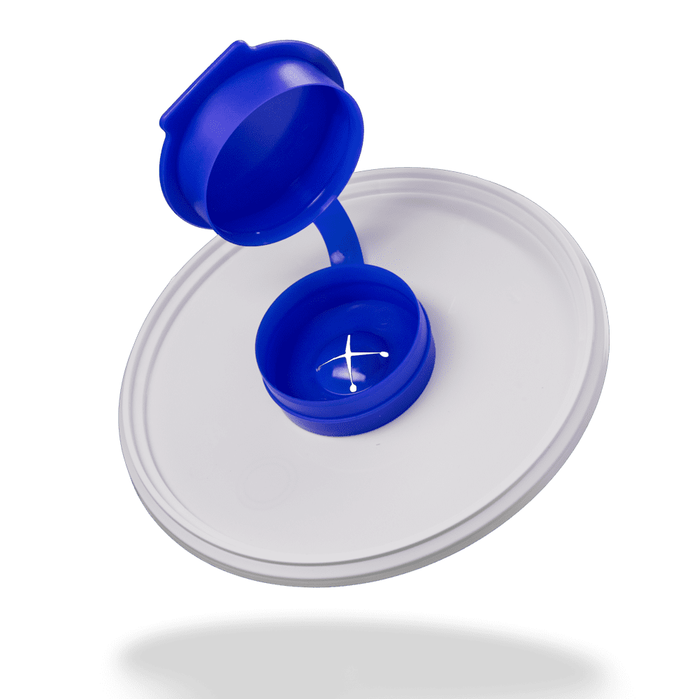 Deckel für Spendereimer 3,4 l, weiß, blau Deckel für Spendereimer 3,4 l, weiß, blau