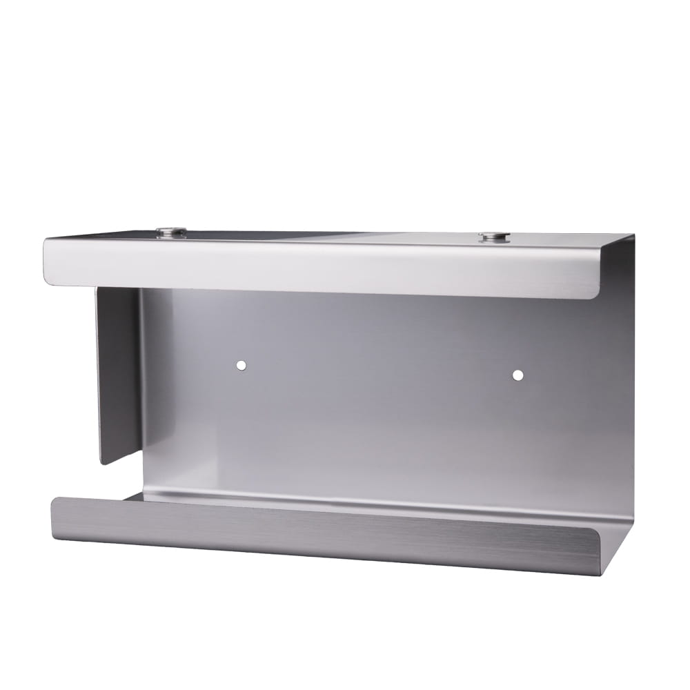 Sistema de dispensador de guantes desechables enchufable, soporte de dispensador de guantes, 250 x 135 x 95 mm, acero inoxidable: comprar el dispensador de acero inoxidable a juego para cajas de guantes o cajas estándar como accesorios para desechables.