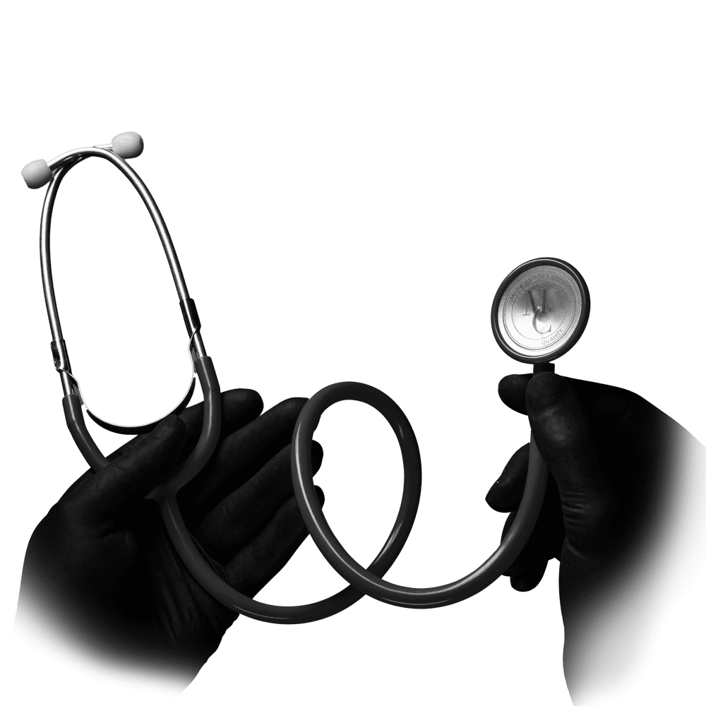 PVC Flachkopf Stethoskop, Farbe schwarz, Med-Comfort: Schwestern Stethoskop mit aluminium-legiertem Kopf für den Einsatz in Medizin und Pflege als Stations- und Patientenbedarf kaufen.