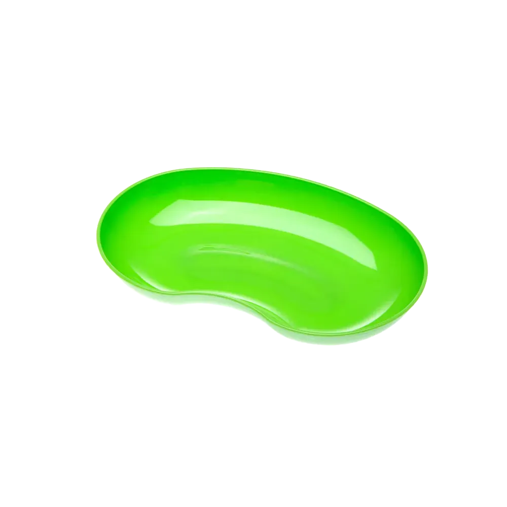 Plato de plástico para riñones, color lima, verde claro, 24 cm, 600 ml, Med-Comfort: comprar un plato de riñón como bandeja de instrumentos y recipiente de recogida.