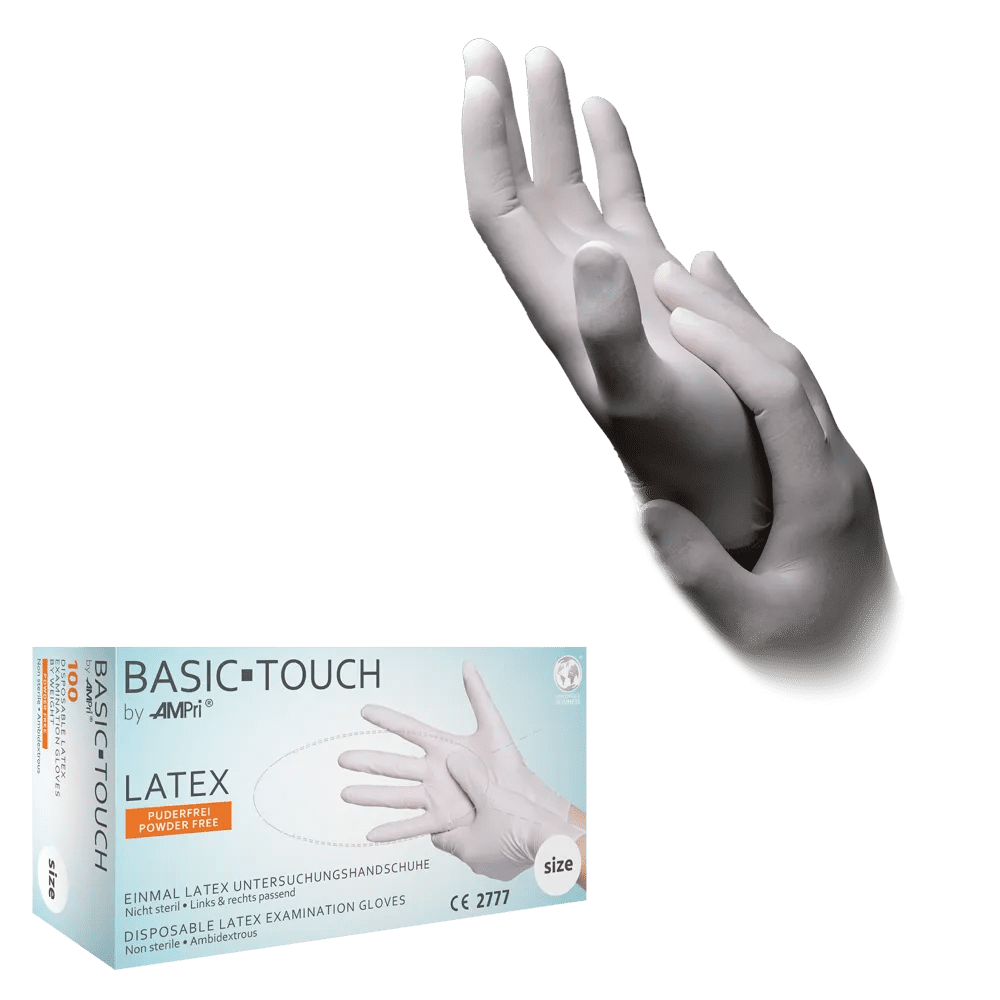 Latexhandschuhe, weiß, Größe S, puderfrei, Basic-Touch: Latex Einweghandschuhe als Untersuchungshandschuhe & Schutzhandschuhe kaufen. Latexhandschuhe, weiß, Größe S, puderfrei, Basic-Touch: Latex Einweghandschuhe als Untersuchungshandschuhe & Schutzhandschuhe kaufen.