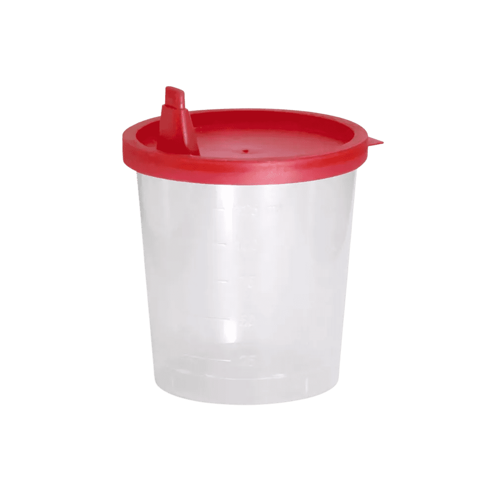 Tapa de PP para recipiente de recogida de orina, rojo