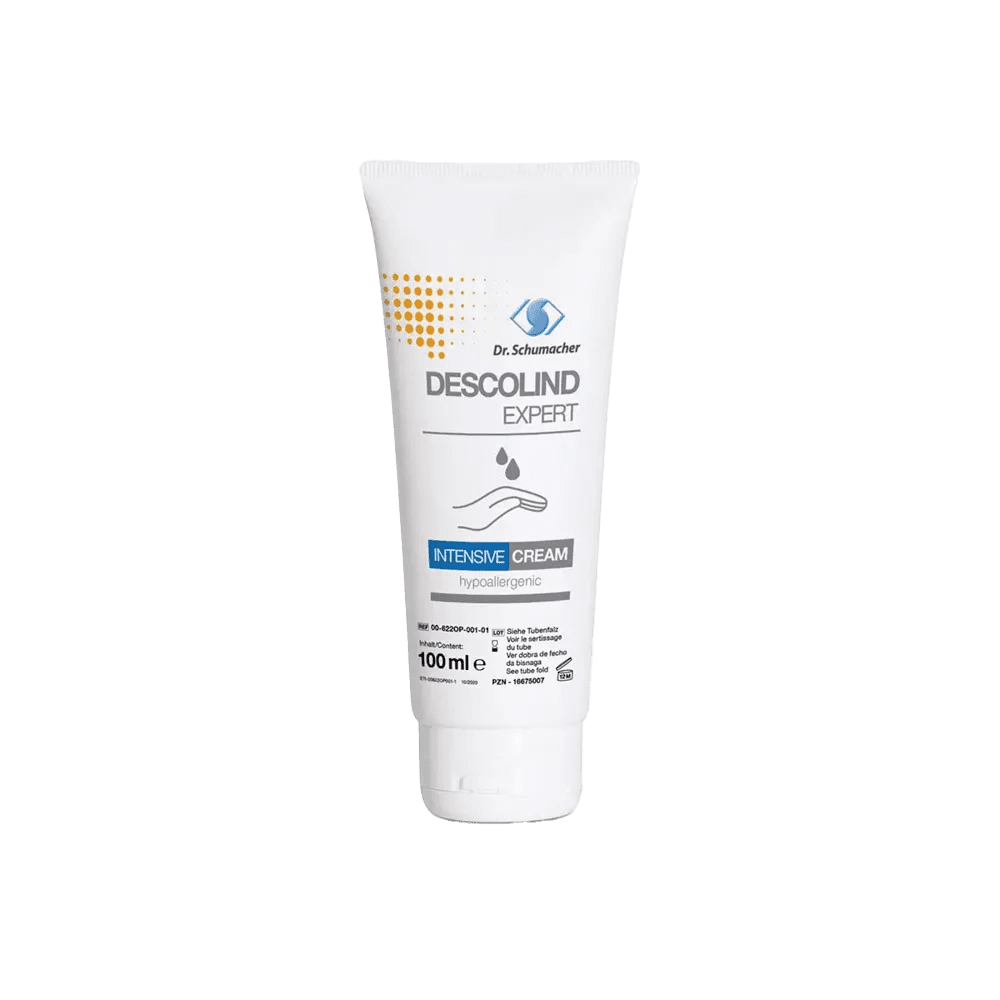 Crema de protección de la piel, 100 ml, Descolind Expert: comprar crema de protección de la piel contra sustancias solubles en agua y cuando se usan guantes para el trabajo diario.