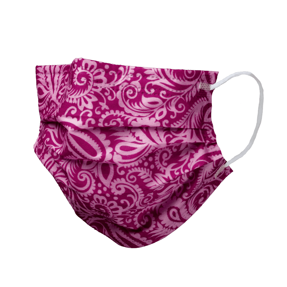 Surgical mask, wine red, grape, type II, Style by Med-Comfort: 3-lg. Buy fleece mouth nose protection as a disposable mask.