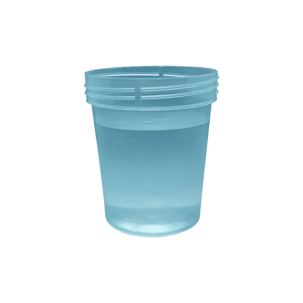 PP Urine collection container without lid, screw thread, 125 ml, colour transparent PP Urine collection container without lid, screw thread, 125 ml, colour transparent