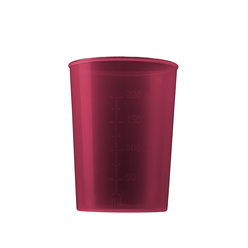Parte inferior de la taza del pico, rojo, 250 ml:comprar la base del platillo de polipropileno como material para el paciente.