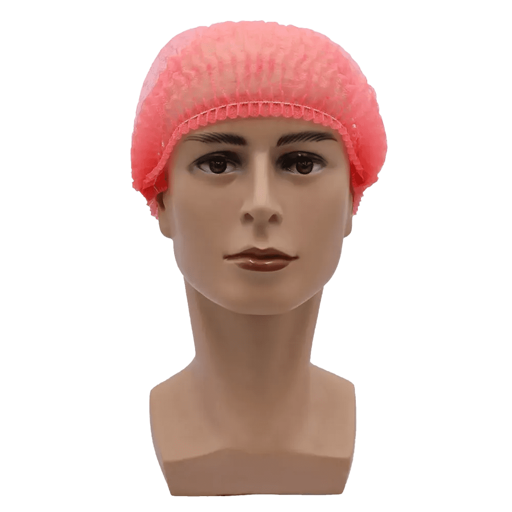 Gorros con clip, talla M, diámetro 52 cm, rojo, Med-Comfort: comprar protección higiénica desechable como EPI adecuado para el sector alimentario.