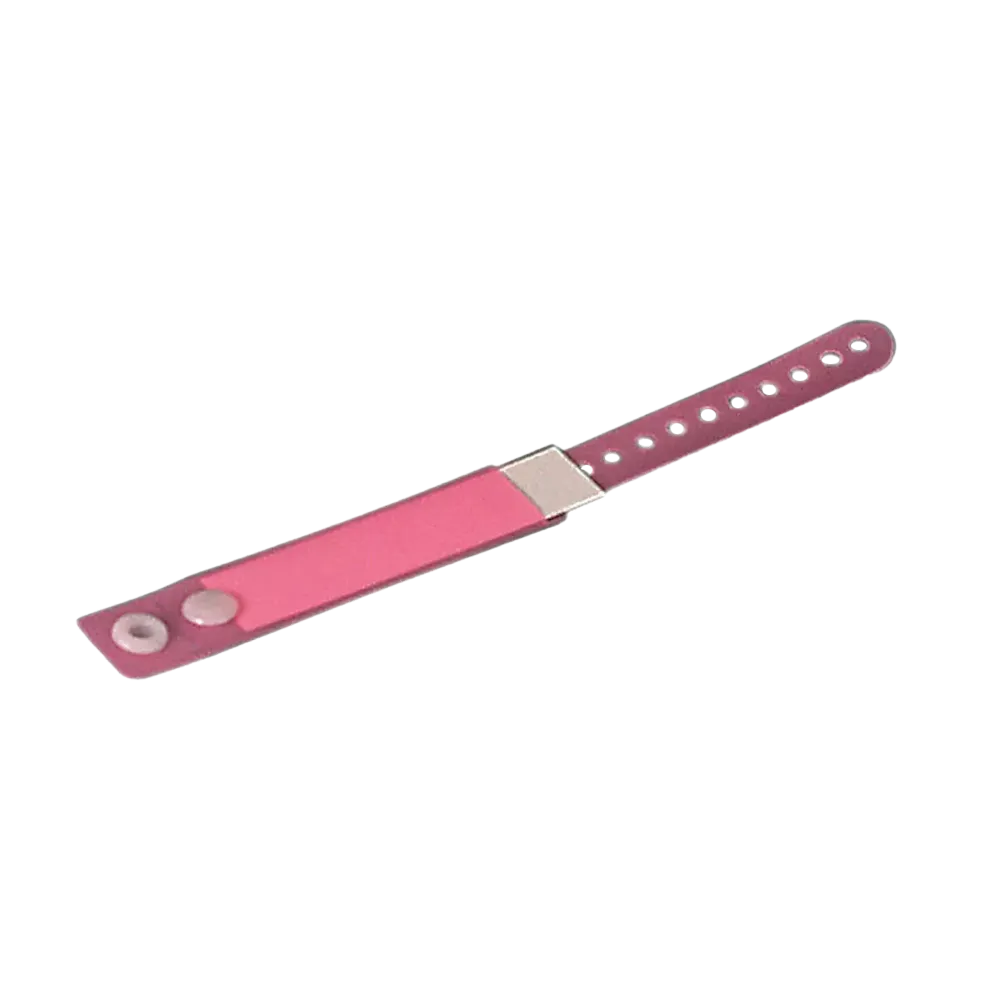 PVC Kinder Patientenarmband, Farbe rosa, 162 x 18 mm: beschriftbares Namensarmband aus latexfreiem Kunststoff für die kleinen Patienten als Stationsbedarf kaufen.