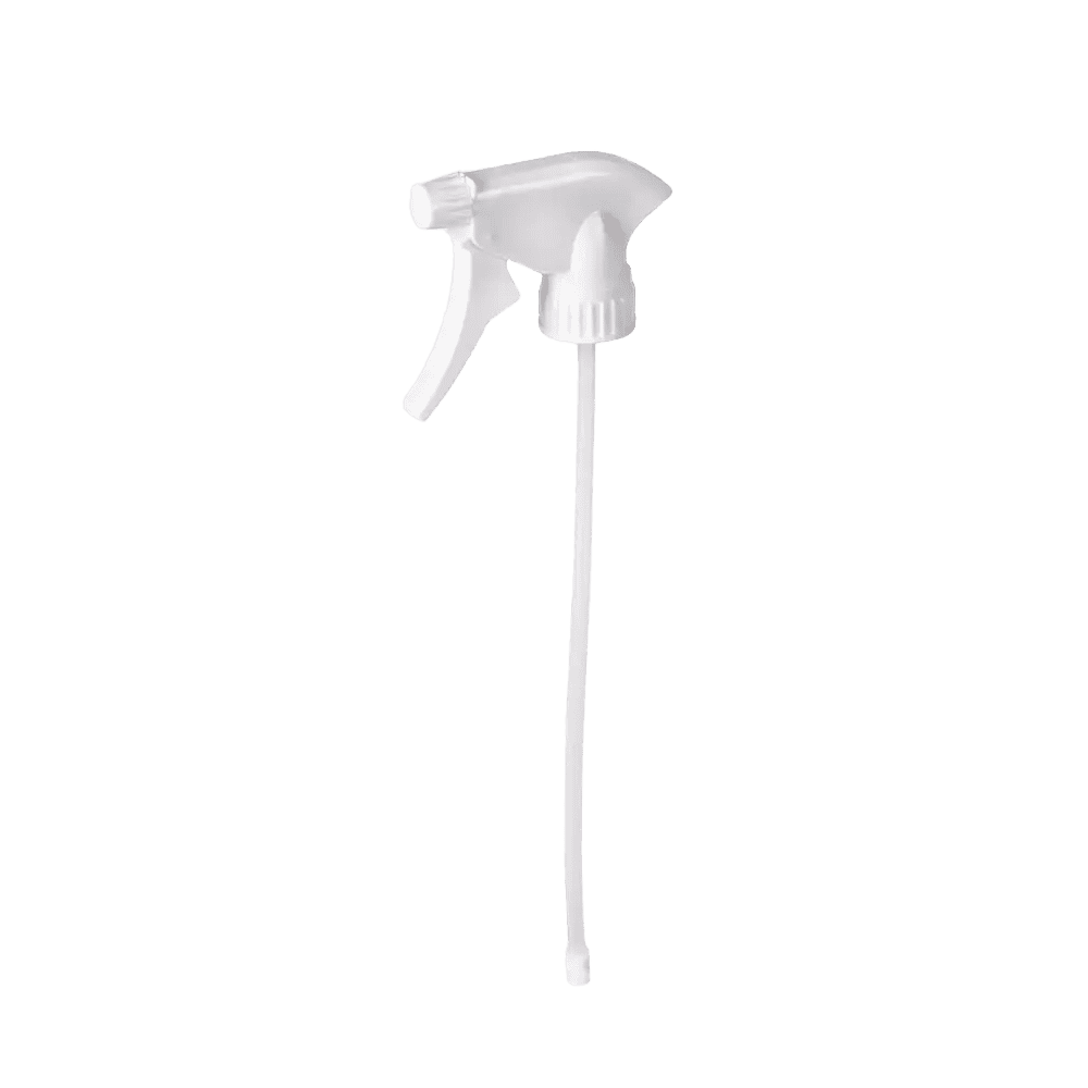 Cabezal pulverizador de plástico, blanco Cabezal pulverizador de plástico, blanco