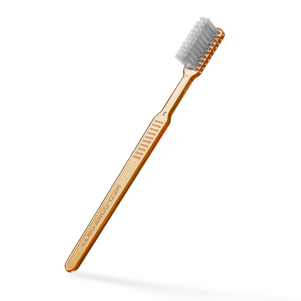 Cepillo dental desechable PS con pasta dentífrica, color naranja, 15 x 2,6 cm, Med-Comfort: comprar cepillo dental desechable de poliestireno para viajes y uso antes del tratamiento dental, como material dental.