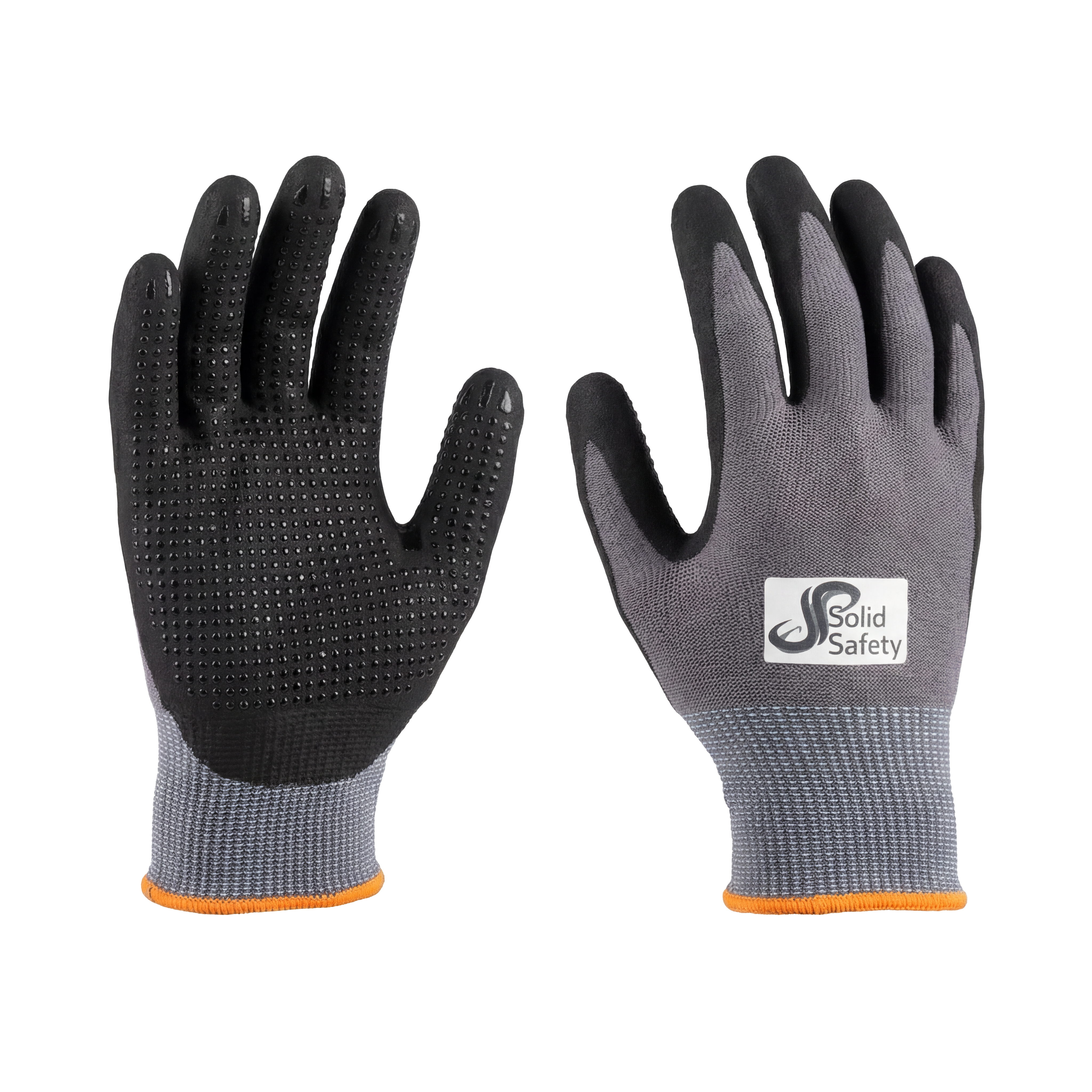 Assembly glove, size 11, grey, SolidSafety Tough Dots