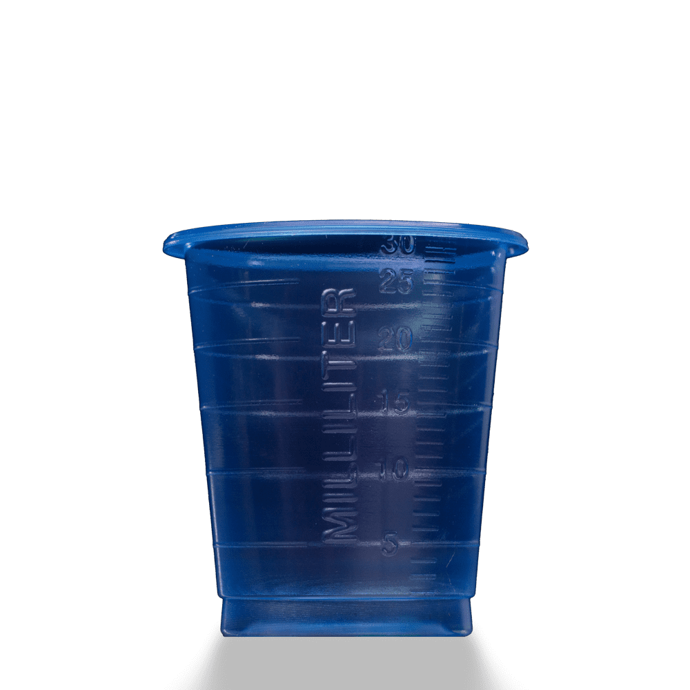 Vaso de medicina desechable PP Eco, 30 ml, graduado, azul, Med-Comfort Eco: comprar vaso de polipropileno médico producido de forma sostenible con función de medición para la dosificación de líquidos y la dispensación de medicamentos como suministros de s Vaso de medicina desechable PP Eco, 30 ml, graduado, azul, Med-Comfort Eco: comprar vaso de polipropileno médico producido de forma sostenible con función de medición para la dosificación de líquidos y la dispensación de medicamentos como suministros de s