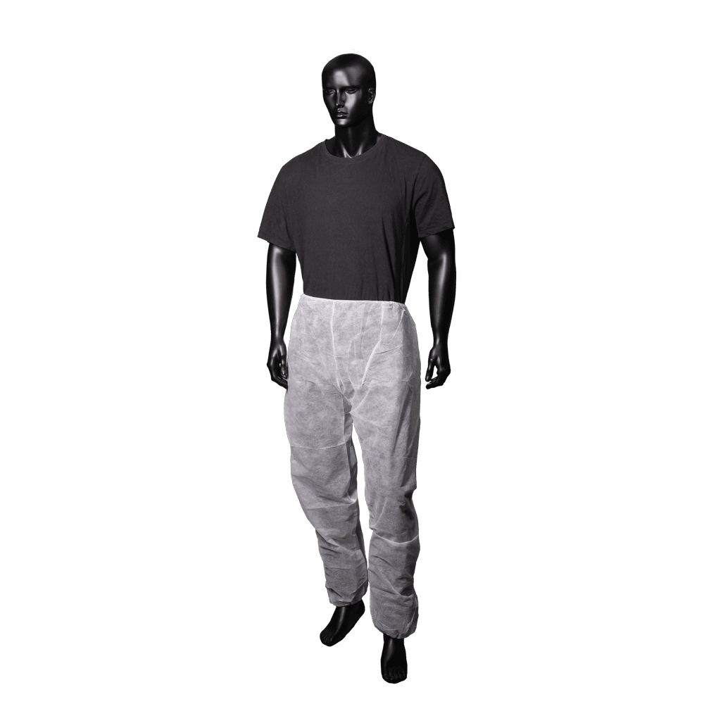 Disposable polypropylene non-woven trousers, white, size XL, Med-Comfort