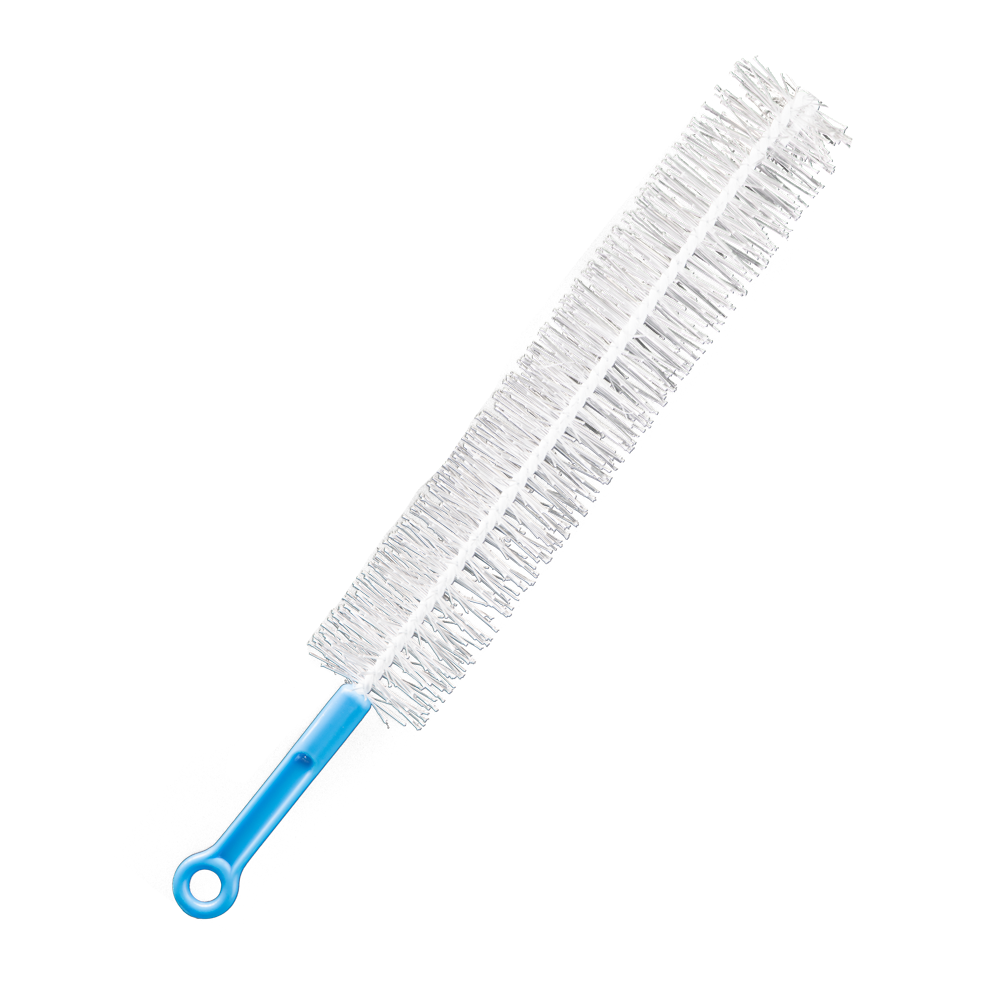 Cepillo para frascos de orina de PP, 37 cm, color blanco, azul
