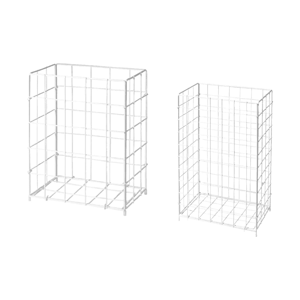 Cesta de recogida de alambre, material de pvc, blanco, 280 x 190 x 350 mm, 19 l: comprar cesta de recogida de malla metálica como papelera para la eliminación de papel de cocina para su uso en sanitary facilities.