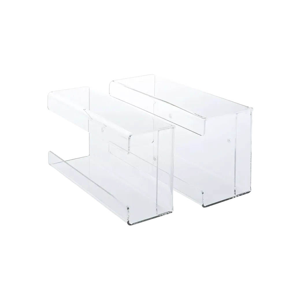 Disposable glove dispenser, glove dispenser holder, 250 x 130 x 75 mm, transparent, acrylic: buy dispenser for hygienic and easy single removal of glove boxes.