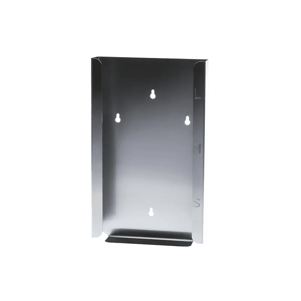 Disposable glove dispenser, glove dispenser holder, 217 x 366 x 62 mm, stainless steel: buy matching stainless steel dispenser for 3 glove boxes or standard boxes as accessories for disposables.