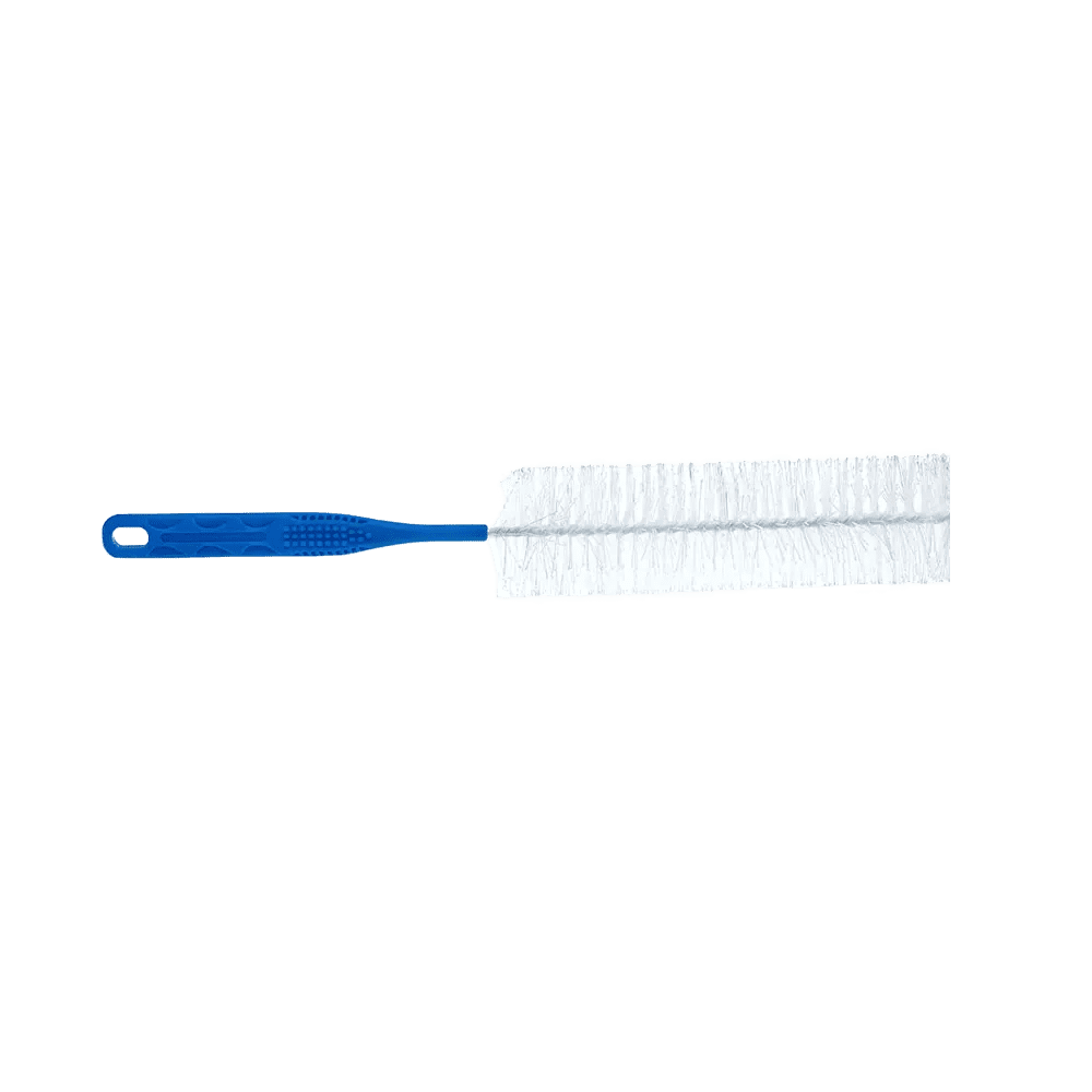 Cepillo para frascos de orina de PP, 37 cm, color blanco, azul: comprar cepillo resistente al calor para la limpieza de frascos de orina como accesorio para el uso de la sala y del paciente.