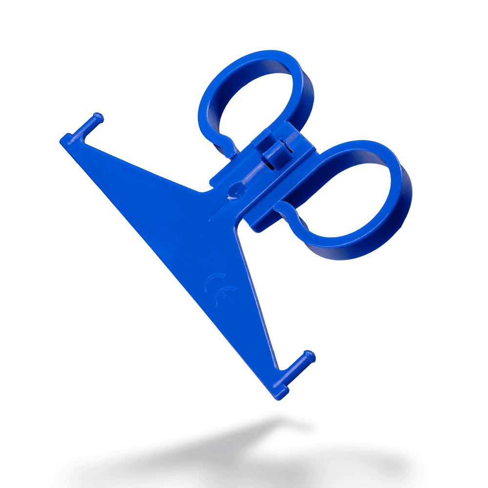 PP Urinbeutelhalterung, blau, Polypropylen PP Urinbeutelhalterung, blau, Polypropylen