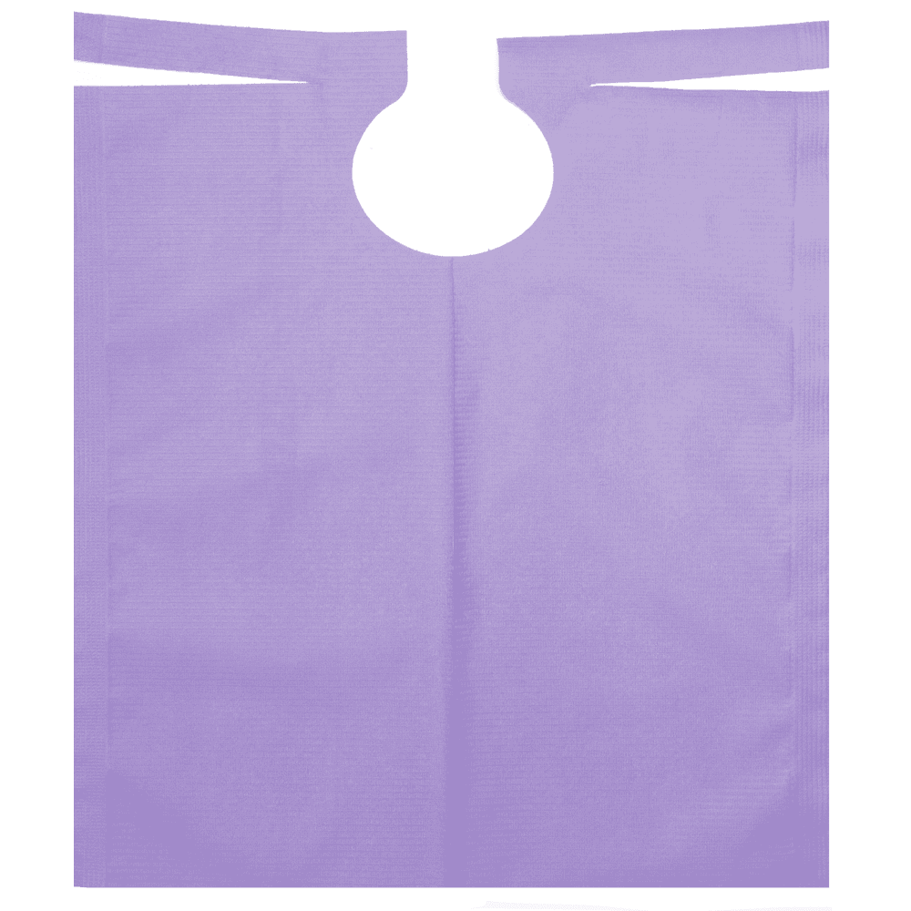Capa de paciente con revestimiento de PE, color morado, 530 x 600 mm Capa de paciente con revestimiento de PE, color morado, 530 x 600 mm