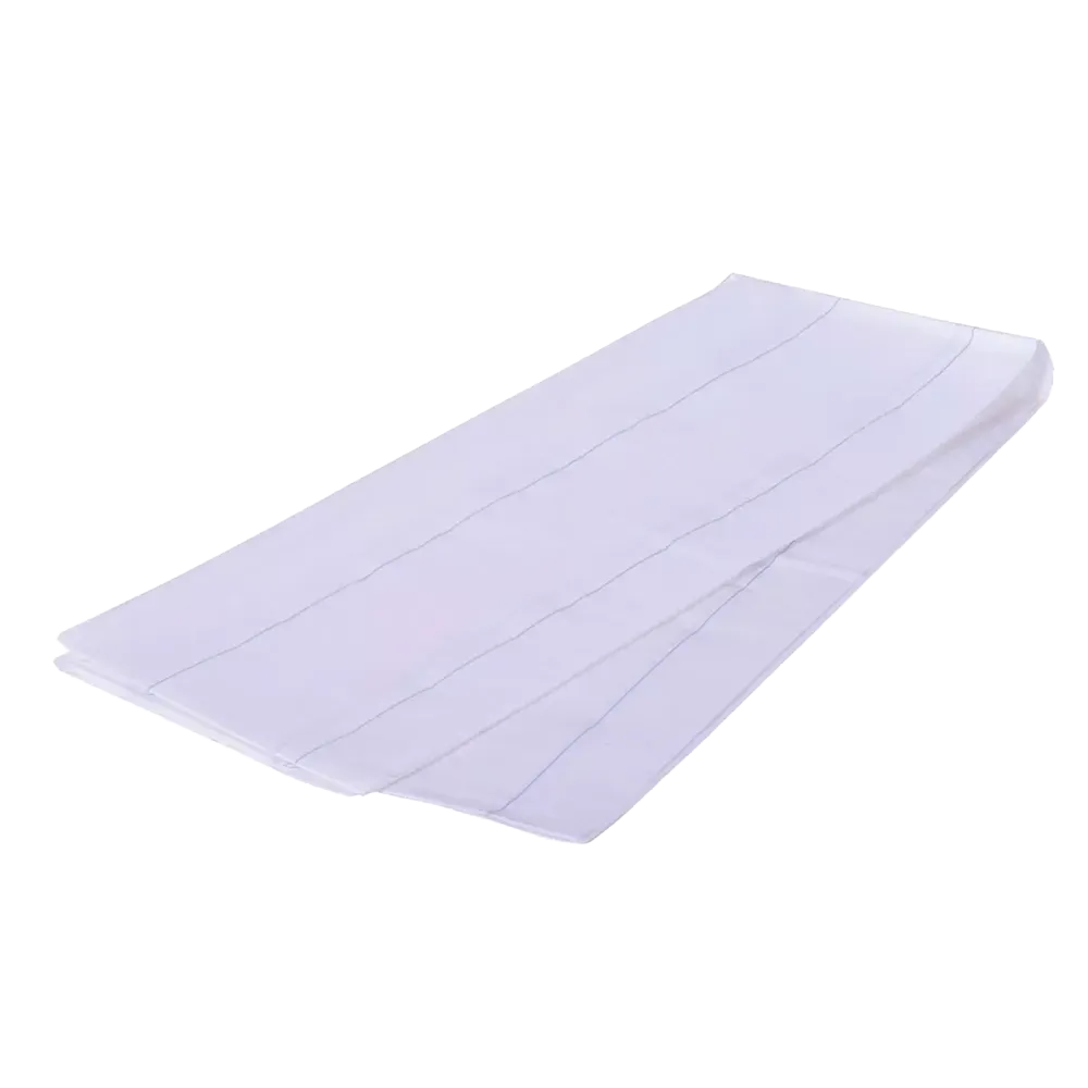 Tissue, PE protective sheet, white, blue, 75 x 210 cm: buy protective sheet made of tissue with polyethylene coating to protect the stretcher.