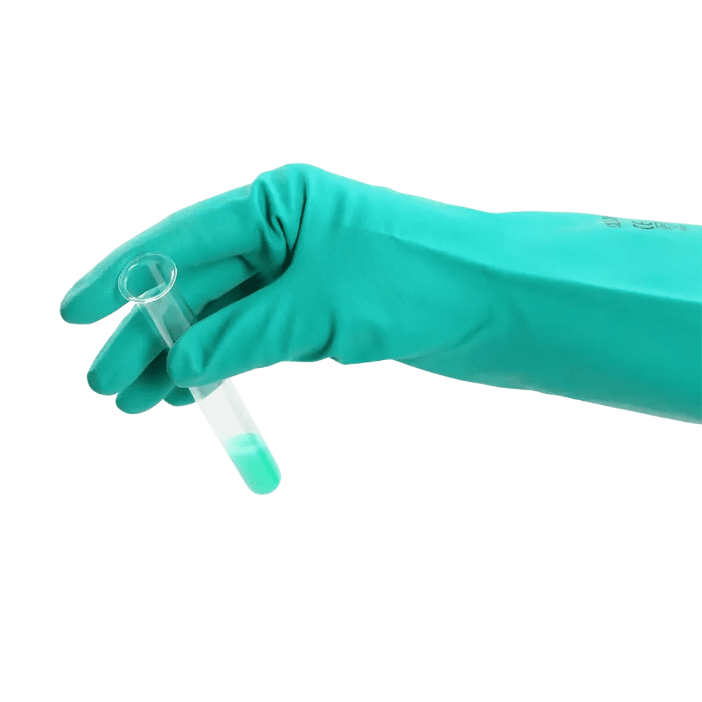 Guantes de protección química de nitrilo, verde, talla S, M, L, XL, protección química tipo A, Clean-Expert: comprar guantes de nitrilo como guantes de protección química y guantes industriales.