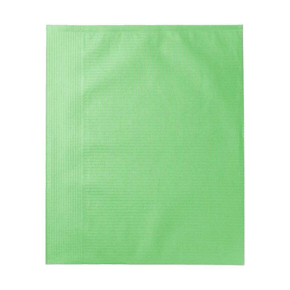 Papel filtro desechable para bandejas, 28 x 26 cm, color verde, celulosa: comprar almohadilla de crepe dental para uso único durante los tratamientos dentales.