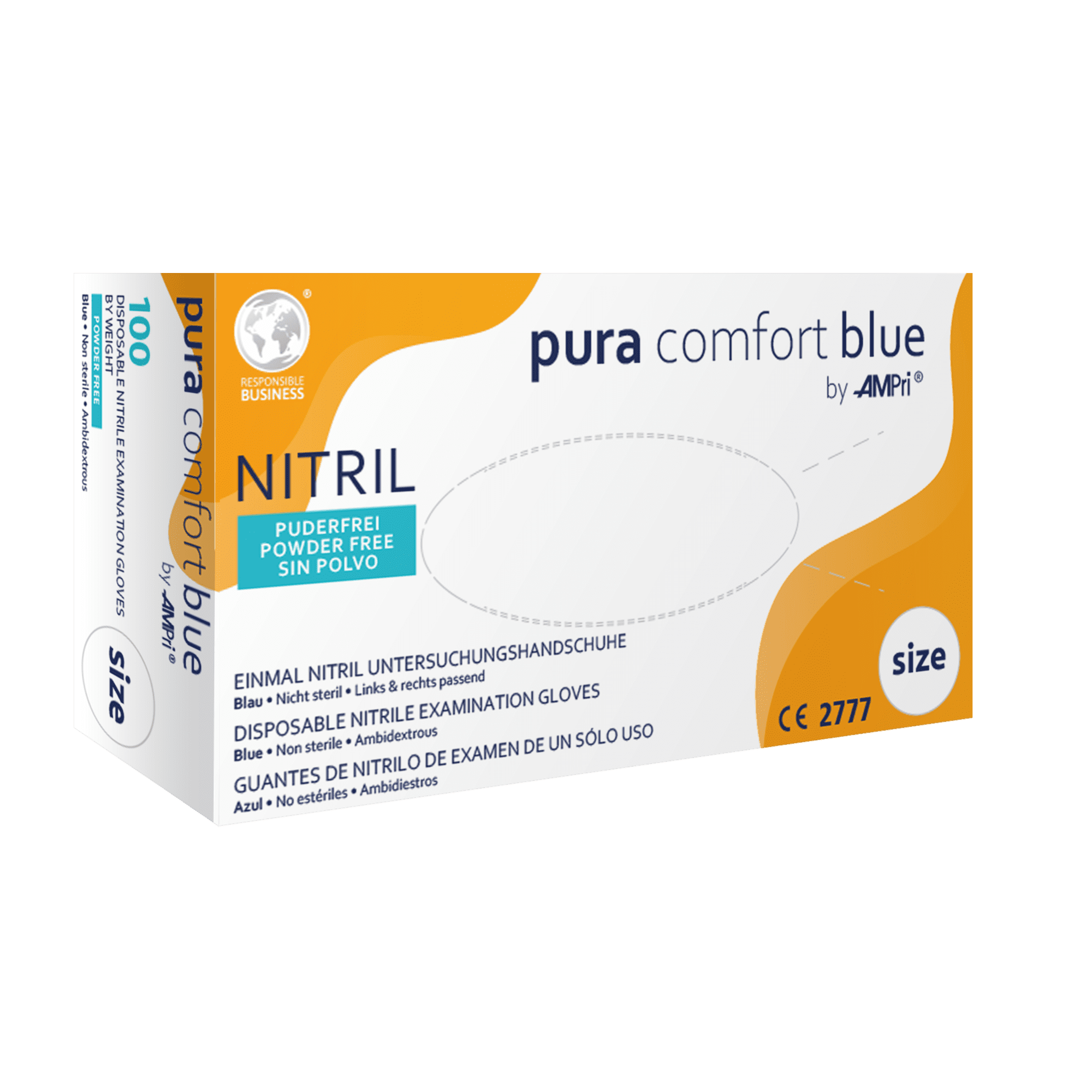 Puracomfort blue Nitril Einmalhandschuhe