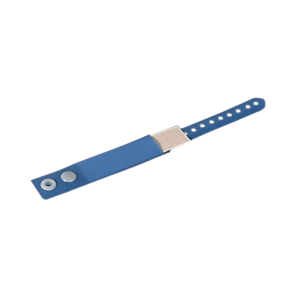 PVC Kinder Patientenarmband, Farbe blau, 162 x 18 mm: beschriftbares Namensarmband aus latexfreiem Kunststoff für die kleinen Patienten als Stationsbedarf kaufen.