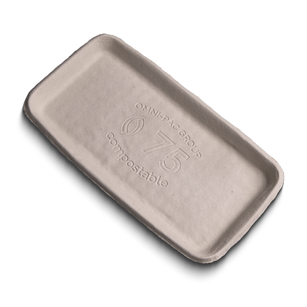 Foodtainer, bandeja de fibra moldeada, 260 x 135 x 19 mm, blanco, CareTainer