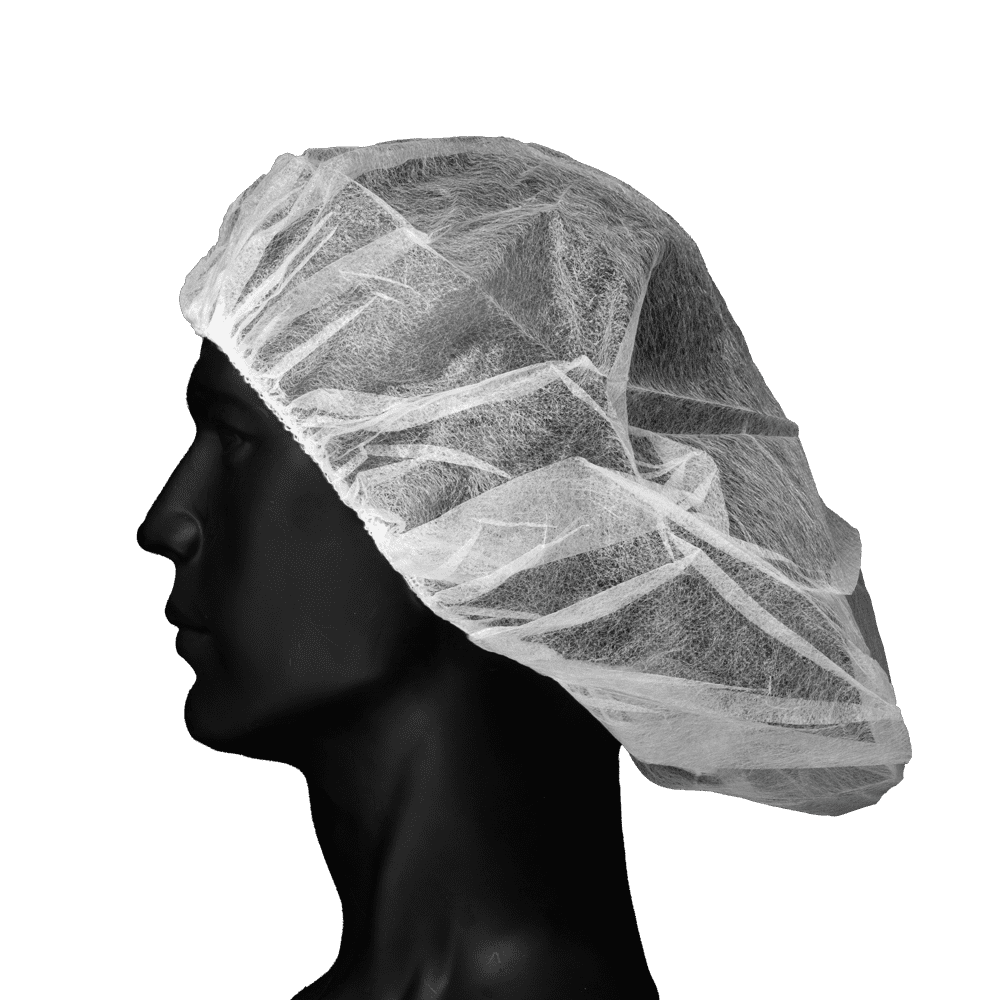 Polypropylene beret cap, size M, white, Med-Comfort: buy disposable headgear for hygienic protection.