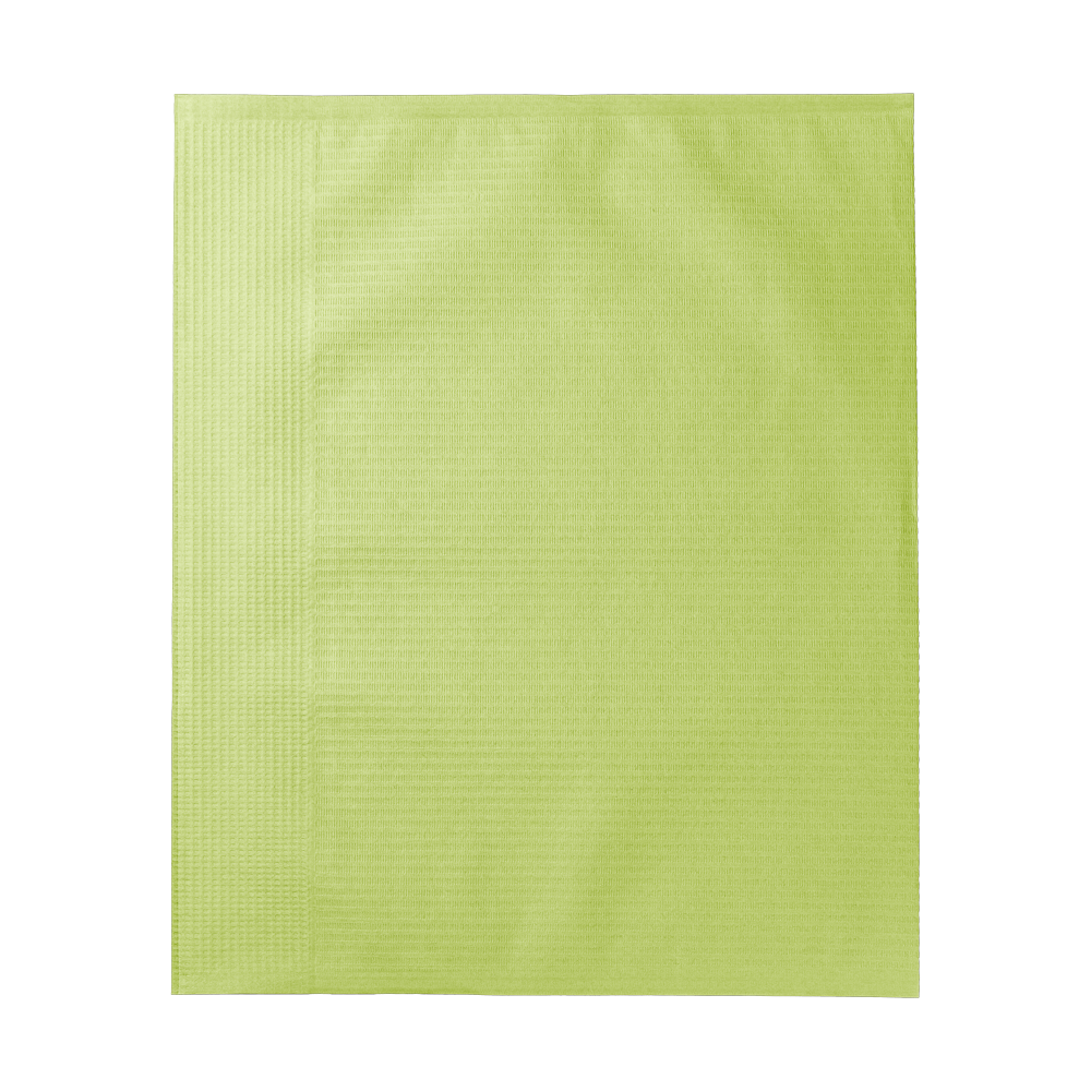 Papel filtro desechable para bandejas, 28 x 26 cm, color lima, verde claro, celulosa: comprar almohadilla de crepe dental para uso único durante los tratamientos dentales.
