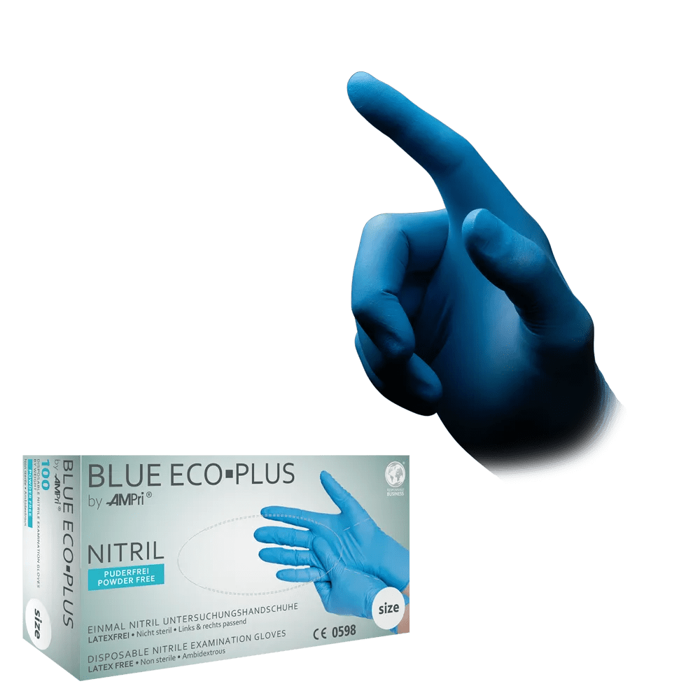 Nitrilhandschuhe, blau, Größe M, puderfrei, blue Eco-Plus: Nitril Einmalhandschuhe als Schutzhandschuhe und Untersuchungshandschuhe aus Nitril kaufen. Nitrilhandschuhe, blau, Größe M, puderfrei, blue Eco-Plus: Nitril Einmalhandschuhe als Schutzhandschuhe und Untersuchungshandschuhe aus Nitril kaufen.