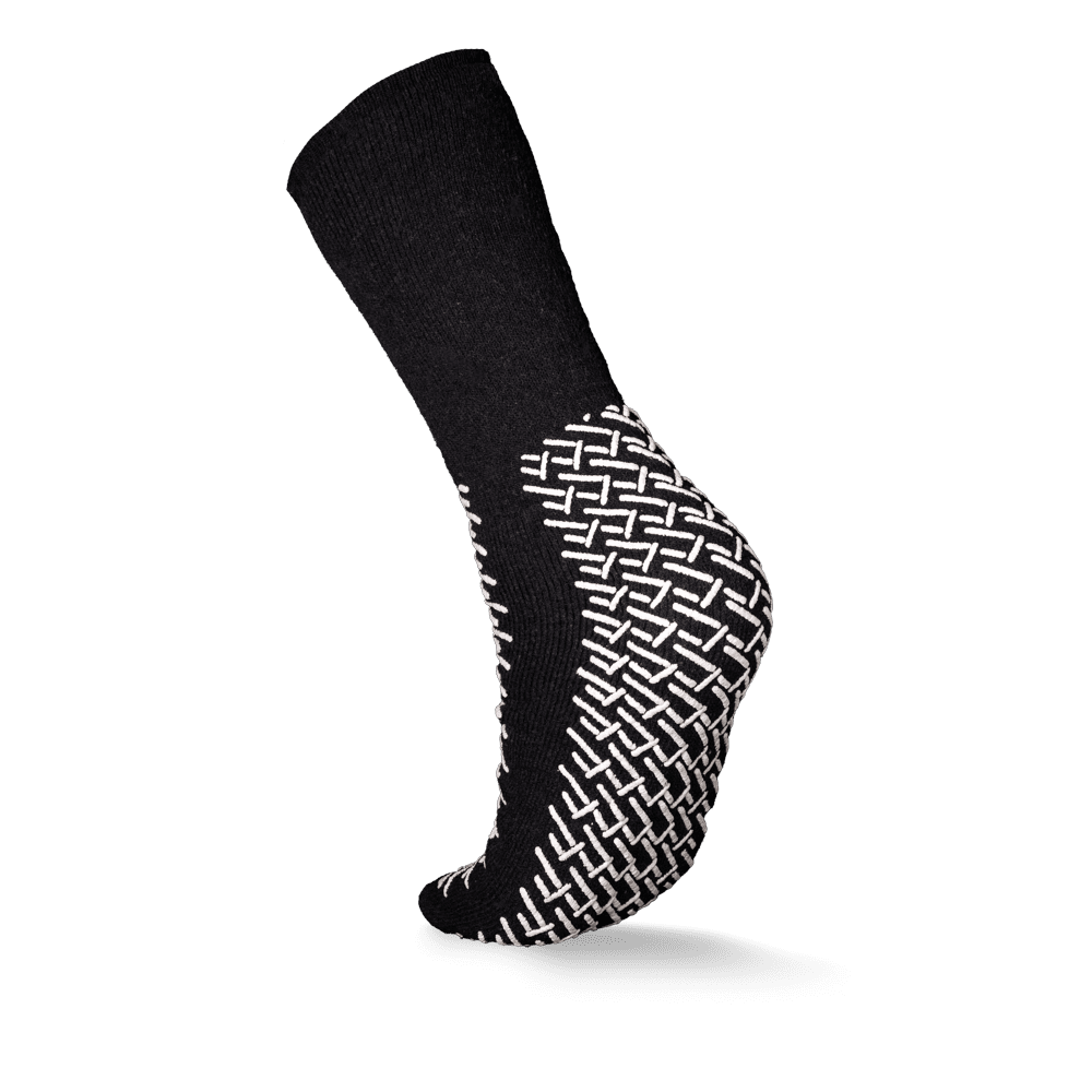 ECO-PLUS non-slip socks, size X-wide, anthracite: comfortable non-slip disposable socks for ward and patient use.