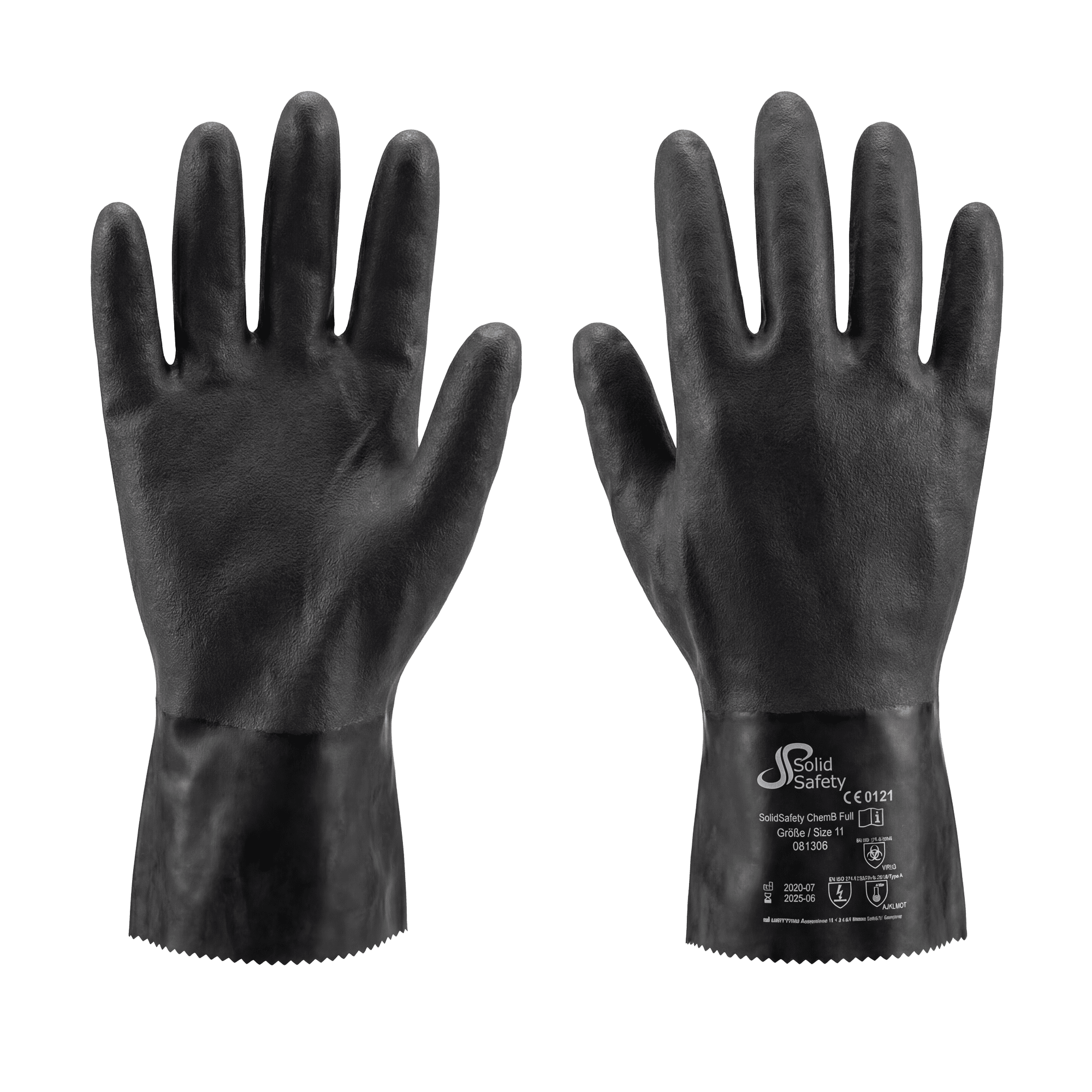Guante de protección química, talla 11, Solidsafety ChemB Full