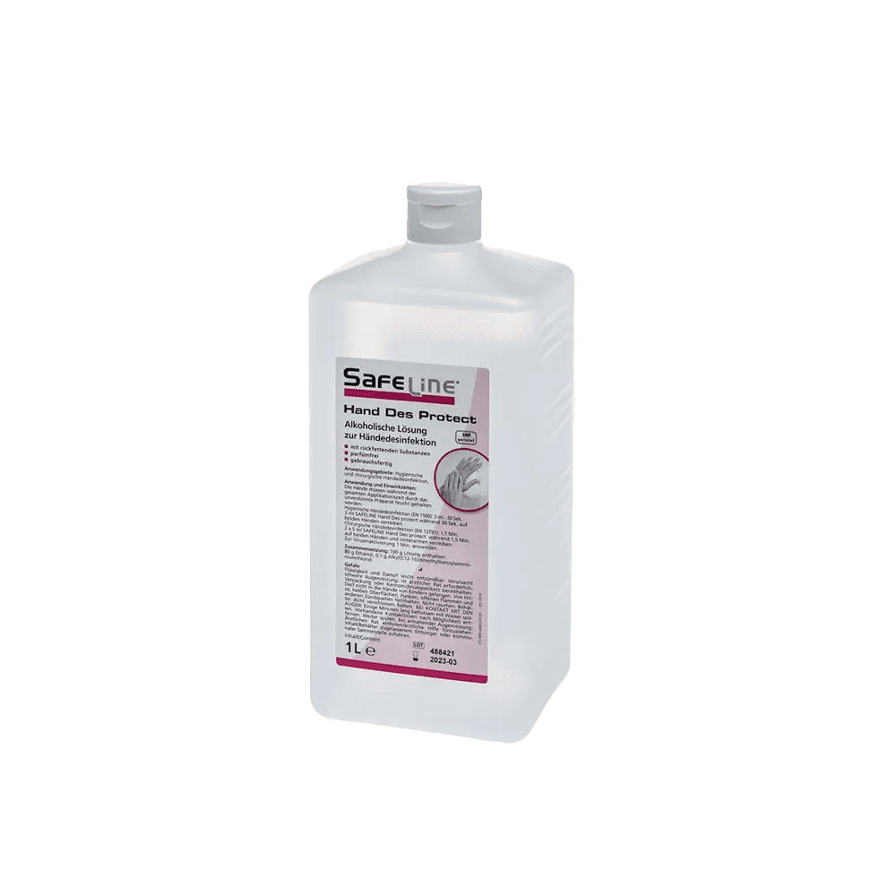 Desinfección de manos, 1 l, Safeline Hand Des Protect: comprar desinfectante de manos hidratante, listo para usar, para una limpieza higiénica para aplicar sobre la piel.