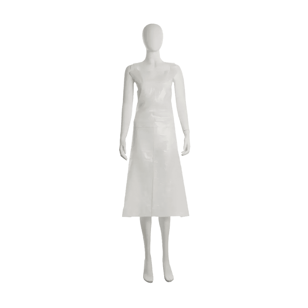 Disposable aprons, white, smooth surface, 80 x 140cm, polyethylene, Med-Comfort: buy disposable apron for bandaging.
