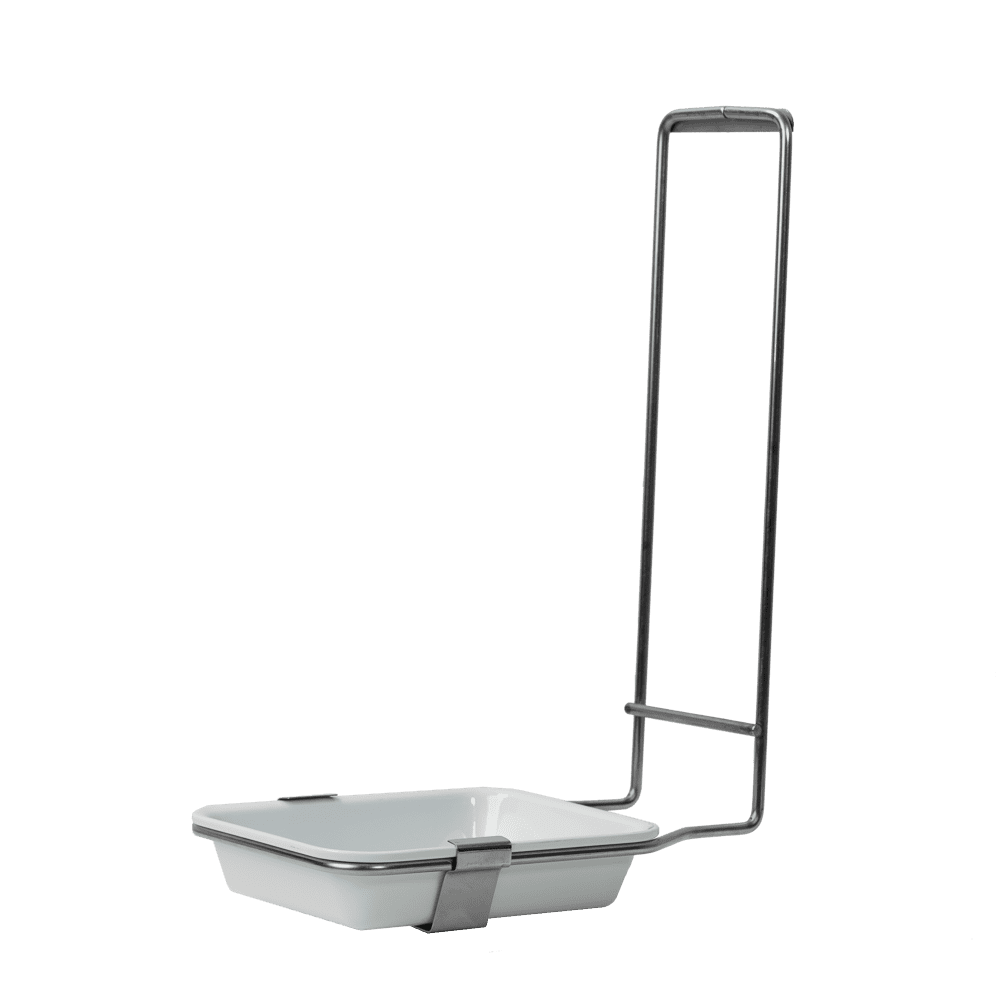 Soporte de cubeta, acero inoxidable: comprar para dispensador de desinfectante y jabón de 500 ml con cubeta de plástico extraíble como accesorio para dispensadores de pared.