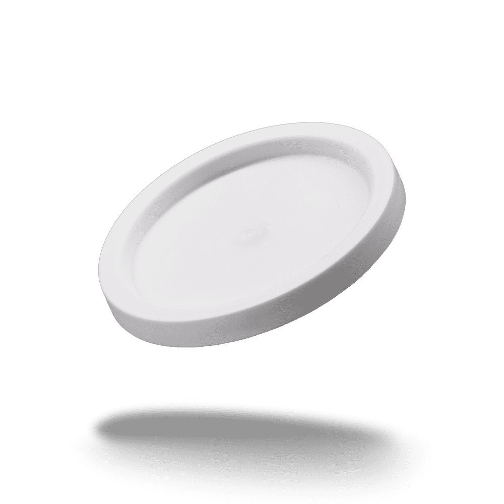 PE Deckel für Medizinbecher, Farbe weiß PE Deckel für Medizinbecher, Farbe weiß