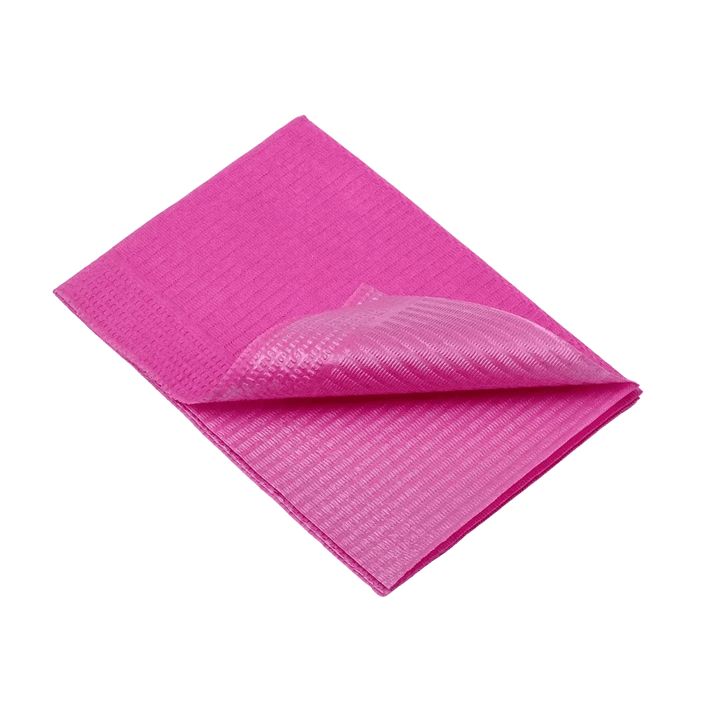 Dental Einweg Patientenservietten, 33 x 45 cm, Farbe pink: 1- oder 2-lagige Dentalservietten für den Einsatz bei Zahnbehandlungen als Praxisbedarf kaufen.