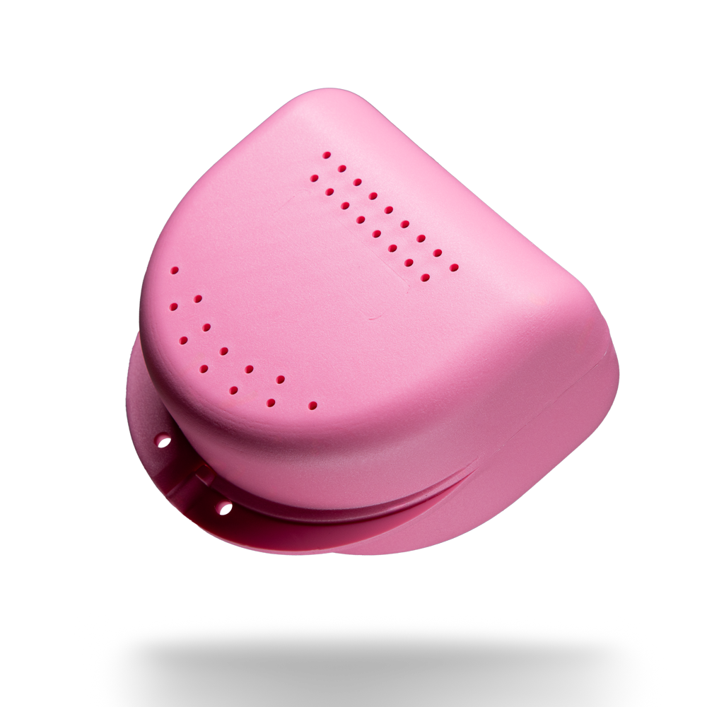 PP Caja de aparatos dentales para adultos, 80 x 80 x 45 cm, rosa, polipropileno: comprar una caja de aparatos dentales estable y robusta para guardar los aparatos.