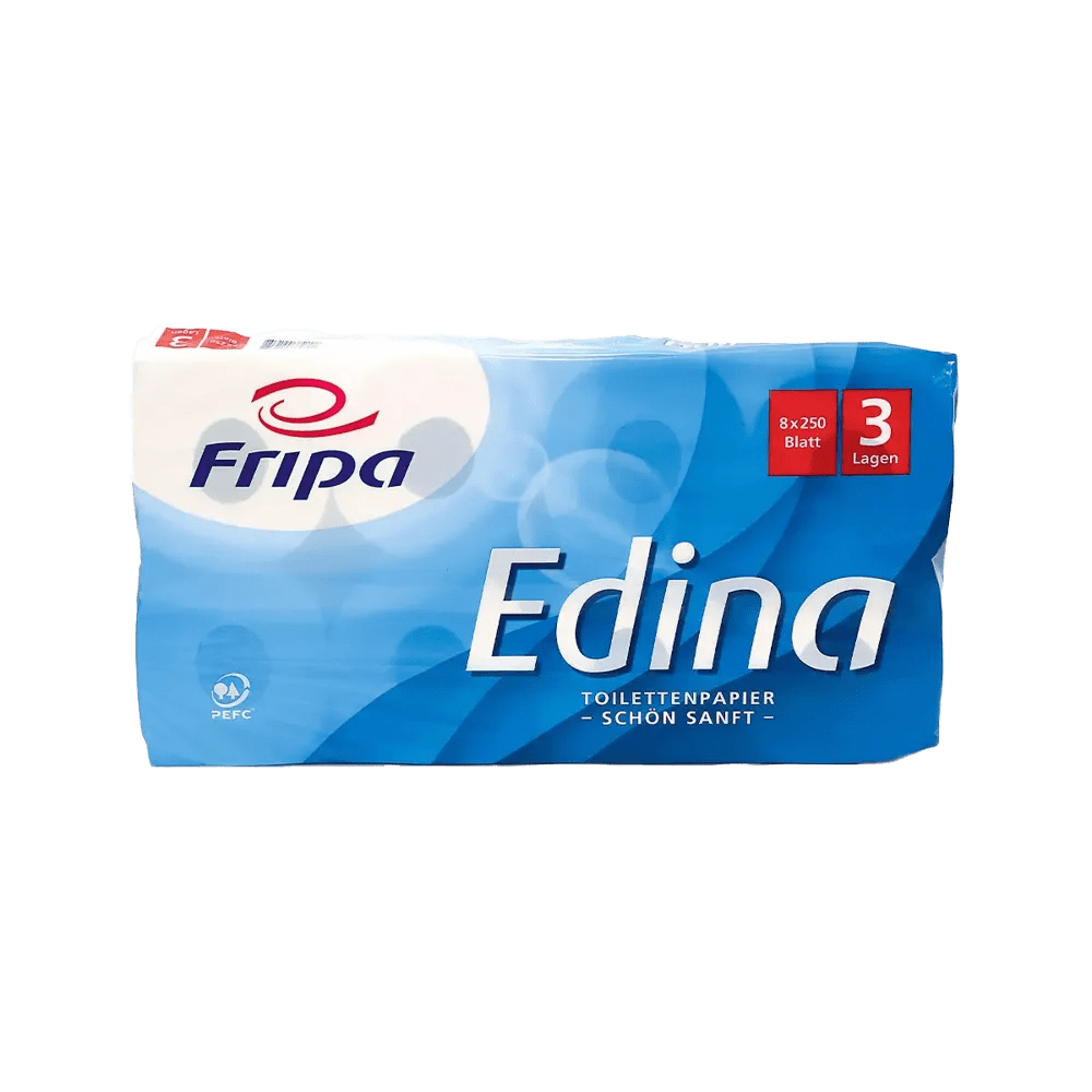Toilettenpapier, 3-lagig, 72 Rollen, Edina: 3-lagiges Toilettenpapier als Großpackung kaufen.
