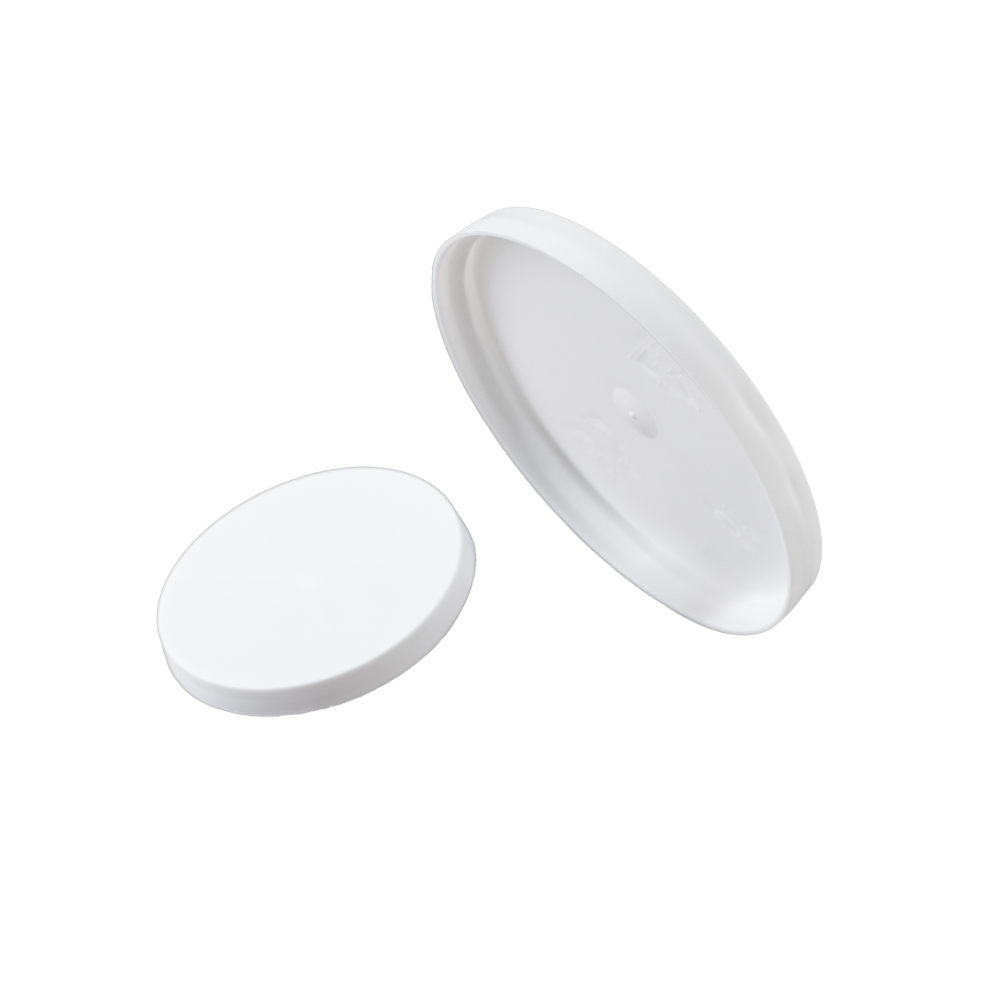 PE Einweg Deckel für Medizinbecher L-09170, weiß: Einmal Deckel aus Polyethylen als medizinisches Zubehör für passenden Becher kaufen.