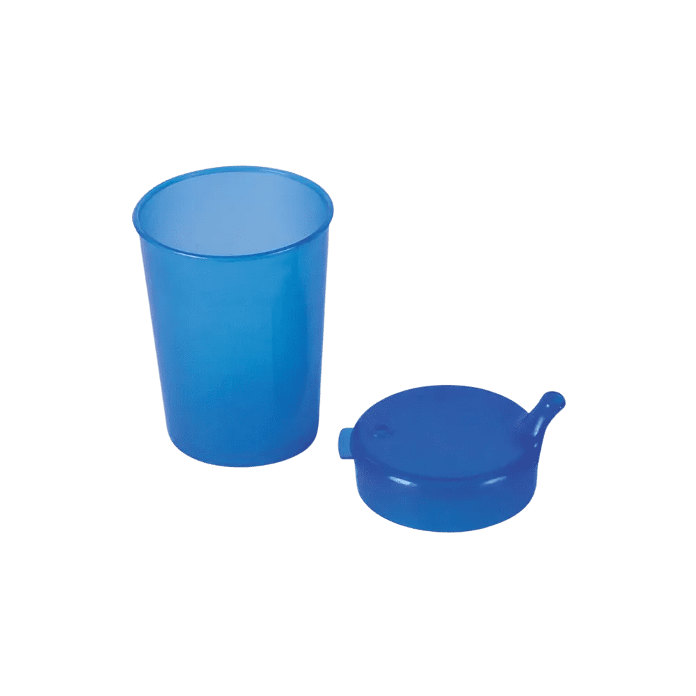 PP Beak cup top and bottom SET, blue, 50 x 250 ml