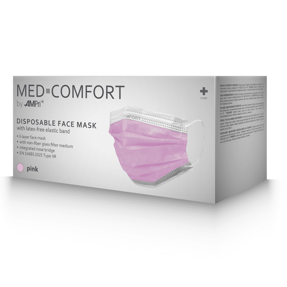 OP Maske, pink, Typ IIR, Med-Comfort: Vlies Mundschutz als medizinische Maske kaufen.