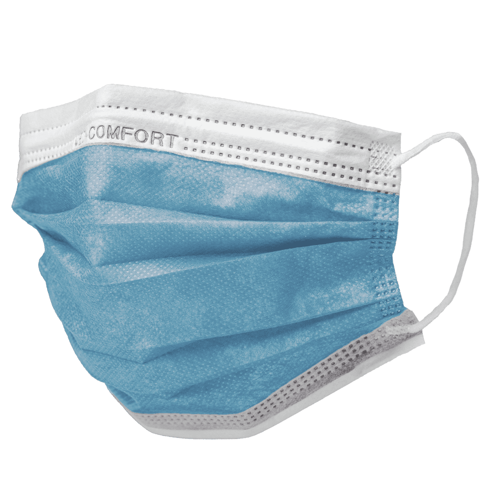 OP mask, blue, type IIR, Med-Comfort: buy mouth nose protection as disposable masks.