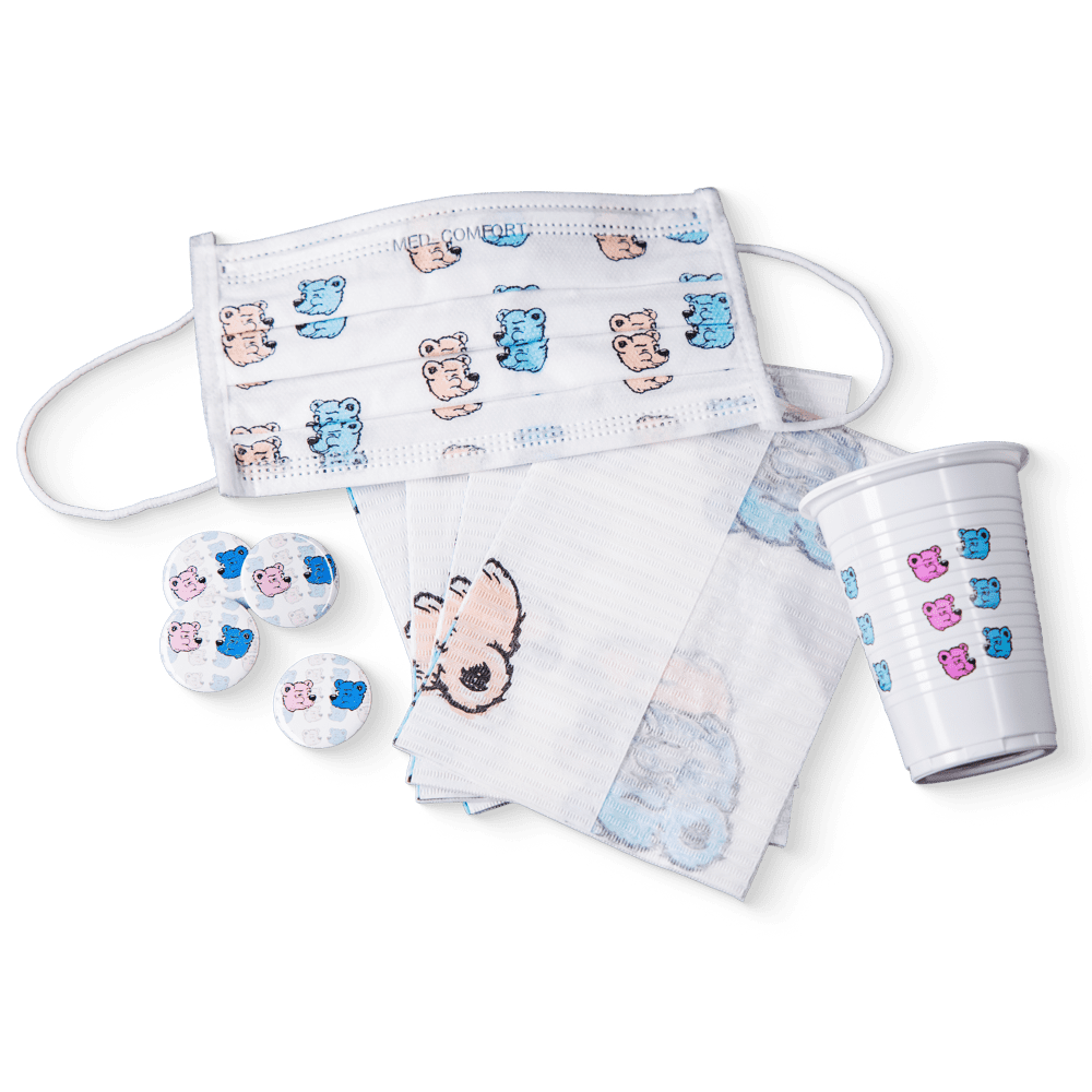 Dental Happy Kids Set, Bear Print