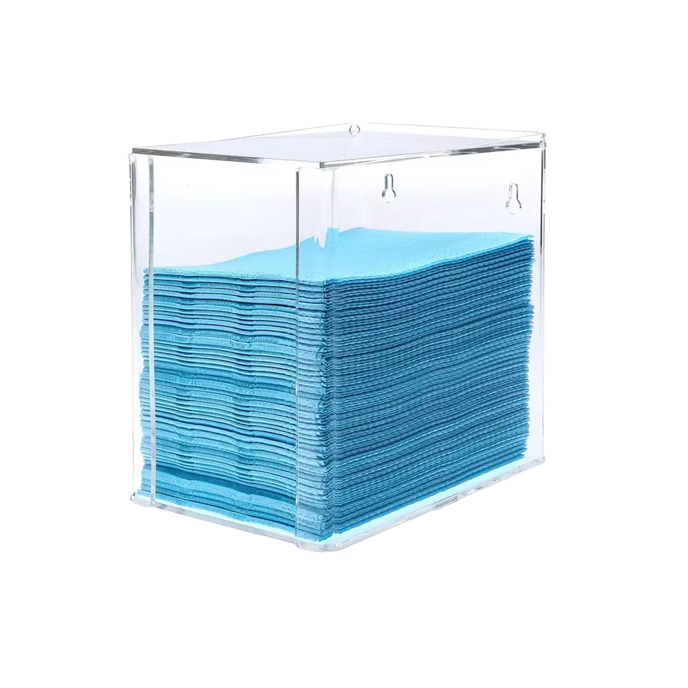 Dispensador de servilletas para pacientes, 175 x 130 x 170 mm acrílico, transparente, Med-Comfort