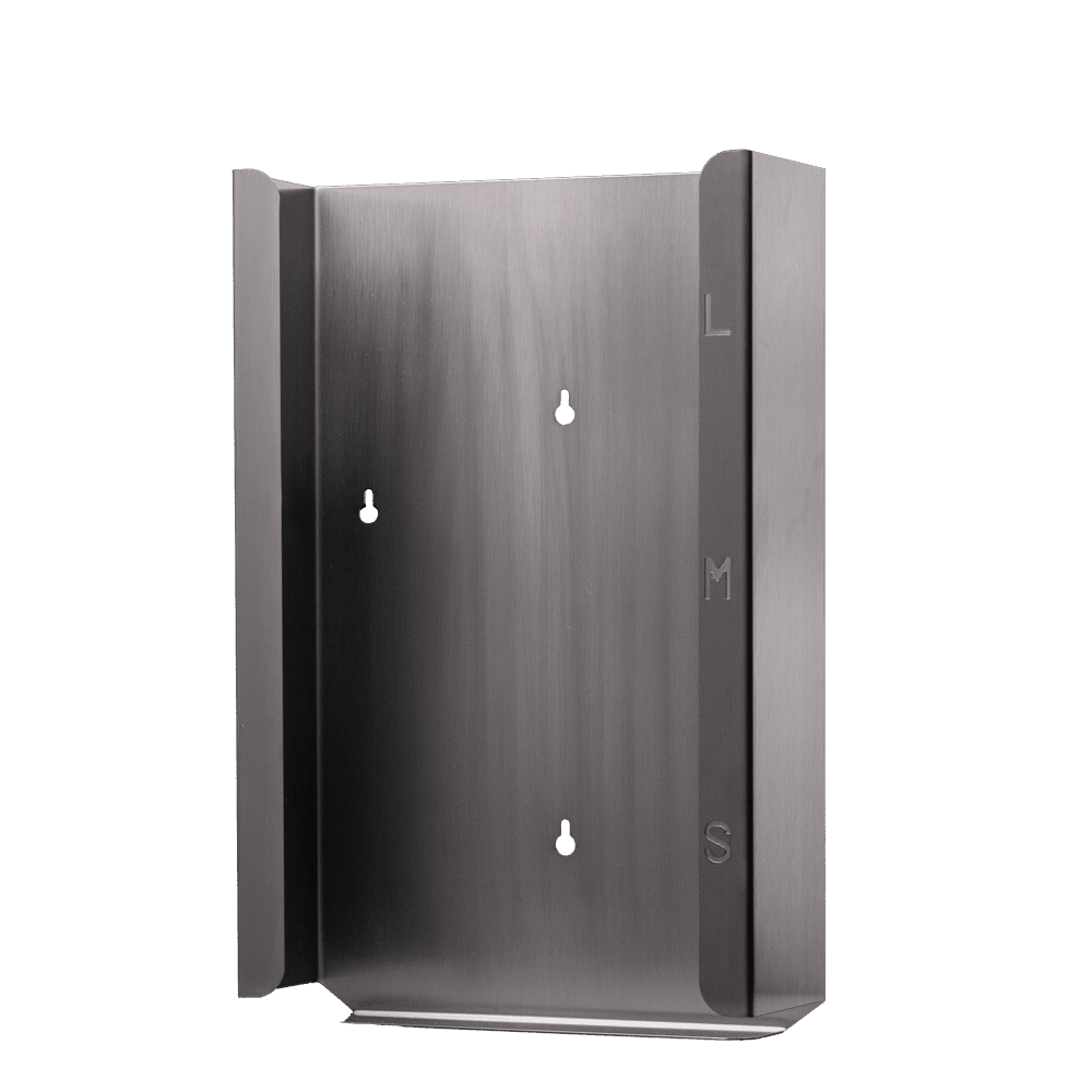 Disposable glove dispenser, glove dispenser holder, 255 x 393 x 95 mm, stainless steel Disposable glove dispenser, glove dispenser holder, 255 x 393 x 95 mm, stainless steel