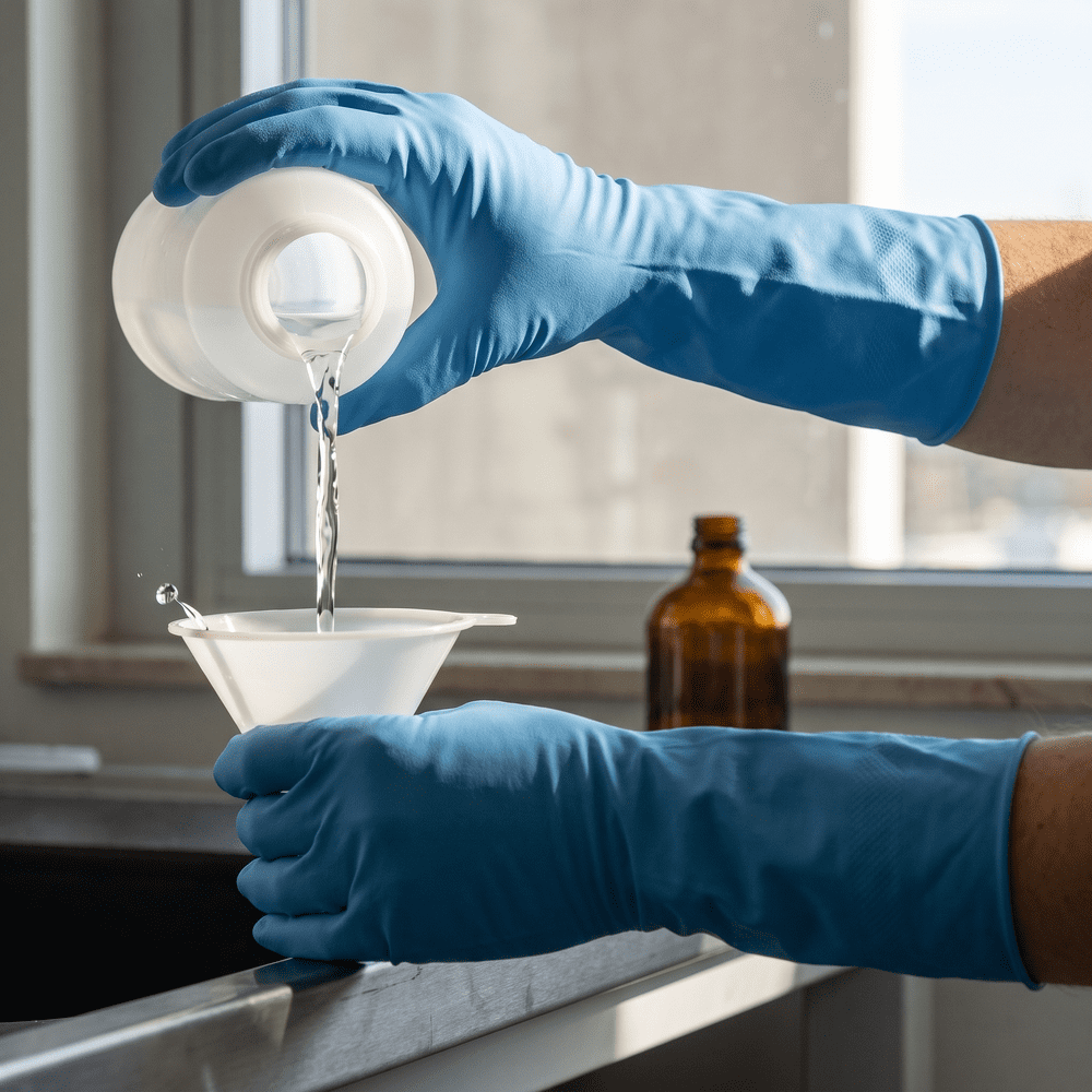 Guantes de nitrilo, azul, talla S, sin polvo, Solid Safety: comprar guantes desechables como guantes de protección química y de examen.